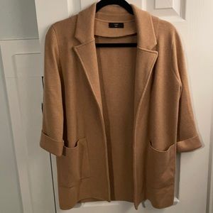 J. Crew camel open-front sweater-blazer XS